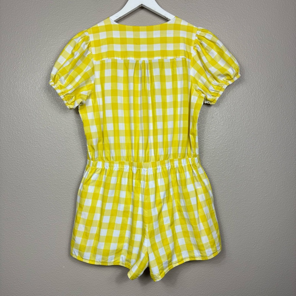 Color Me Courtney Keiko Gingham Yellow Romper Size 10 A - Picture 4 of 12